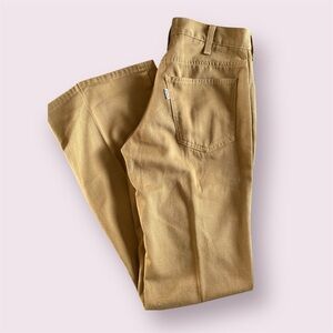 Vintage 70’s Levi’s White Tab Kahki Flare Sta Prest 30 Waist